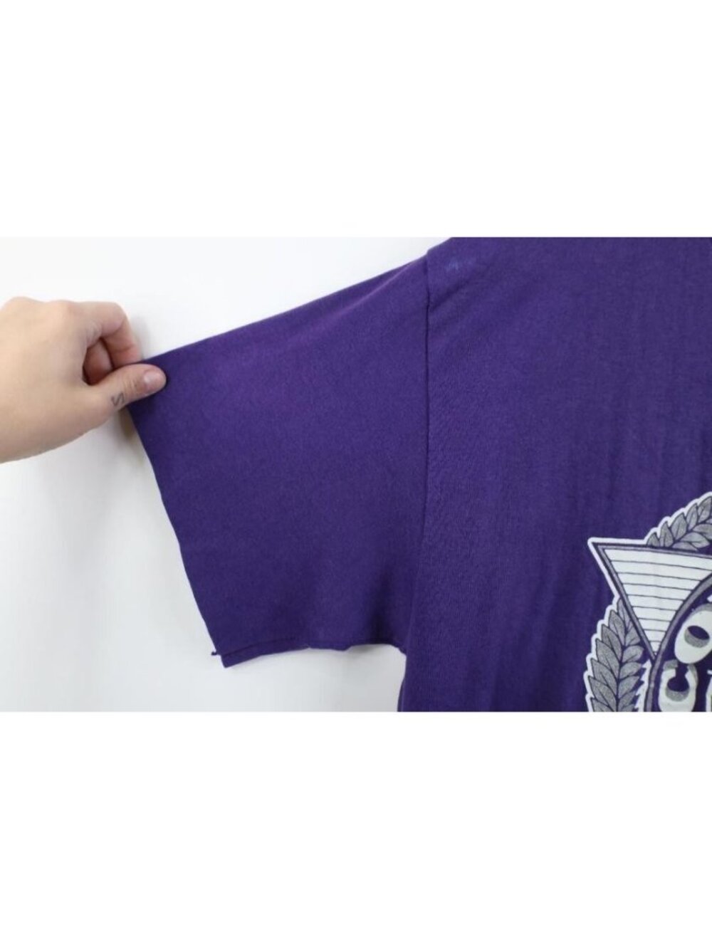 Vintage 90s Mens Large Distressed Colorado Rockies Baseball T-Shirt Purple USA - Picture 8 of 14